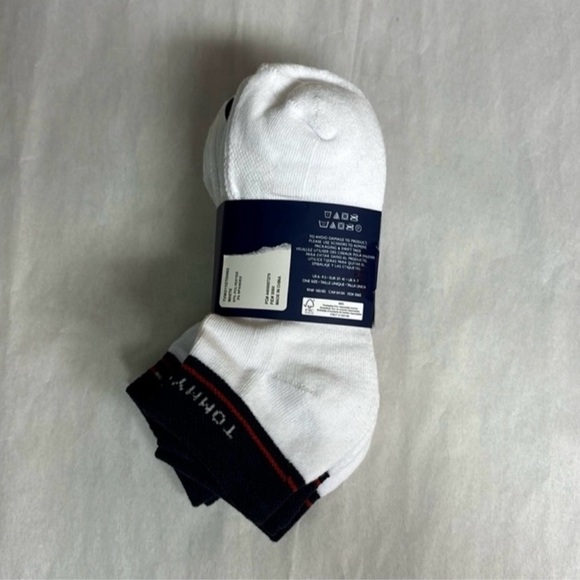 New Tommy Hilfiger Socks Women’s 6 Pair White Cushion Quarter Cut Casual Active - Picture 4 of 13